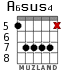 A6sus4 para guitarra - versión 7