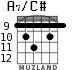 A7/C# para guitarra - versión 7