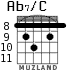 Ab7/C para guitarra - versión 3