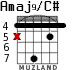 Amaj9/C# para guitarra - versión 2