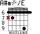 A#m75-/E para guitarra - versión 3