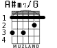 A#m7/G para guitarra - versión 1