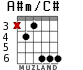 A#m/C# para guitarra - versión 3