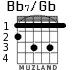 Bb7/Gb para guitarra
