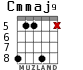 Cmmaj9 para guitarra - versión 2