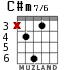 C#m7/6 para guitarra - versión 2