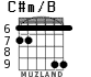 C#m/B para guitarra - versión 3