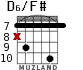 D6/F# para guitarra - versión 6
