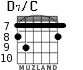 D7/C para guitarra - versión 5