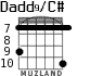 Dadd9/C# para guitarra - versión 6