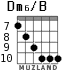 Dm6/B para guitarra - versión 6