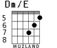 Dm/E para guitarra - versión 4
