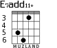 E7add11+ para guitarra - versión 4