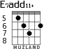 E7add11+ para guitarra - versión 5