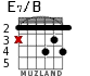E7/B para guitarra - versión 4