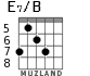 E7/B para guitarra - versión 5