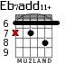 Eb7add11+ para guitarra