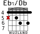 Eb7/Db para guitarra