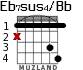 Eb7sus4/Bb para guitarra - versión 1