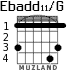 Ebadd11/G para guitarra
