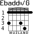 Ebadd9/G para guitarra