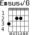 Emsus4/G para guitarra