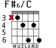 F#6/C para guitarra
