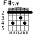 F#7/6 para guitarra - versión 1