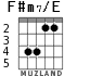 F#m7/E para guitarra - versión 4