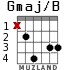 Gmaj/B para guitarra - versión 3