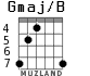 Gmaj/B para guitarra - versión 5