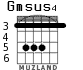 Gmsus4 para guitarra - versión 4