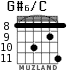 G#6/C para guitarra - versión 6