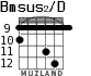 Bmsus2/D para guitarra - versión 5