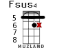 Fsus4 para ukelele - versión 11