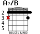 A7/B para guitarra