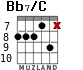 Bb7/C para guitarra - versión 2