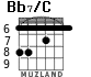 Bb7/C para guitarra - versión 3