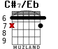 C#7/Eb para guitarra