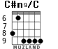 C#m9/C para guitarra - versión 2