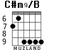 C#m9/B para guitarra - versión 3