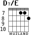 D7/E para guitarra