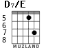 D7/E para guitarra - versión 2
