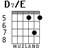 D7/E para guitarra - versión 3
