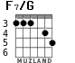 F7/G para guitarra - versión 3