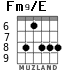 Fm9/E para guitarra - versión 2