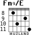 Fm9/E para guitarra - versión 4