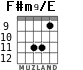 F#m9/E para guitarra - versión 4