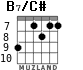 B7/C# para guitarra - versión 2