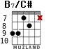 B7/C# para guitarra - versión 3